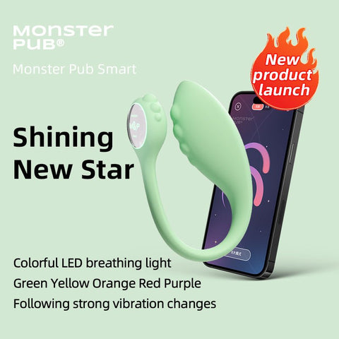 Monster Pub app vibrator Green App Controlled Vibrators Monster Pub 1P Smart Wireless Bluetooth Vibrator