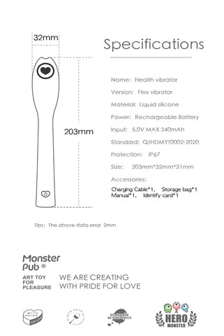 Monster Pub flex vibrator Monster Pub Flex app controlled vibrator
